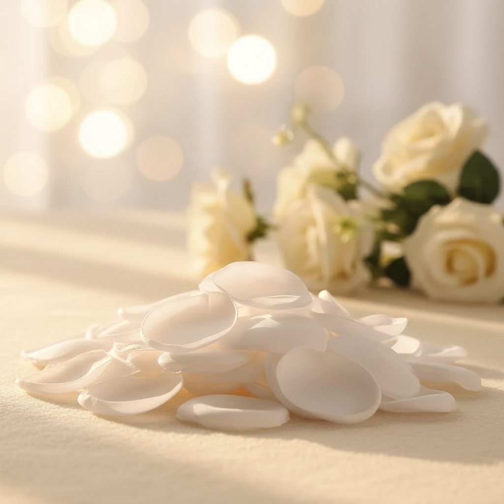 עלי כותרת ורד לבן (100 יח')