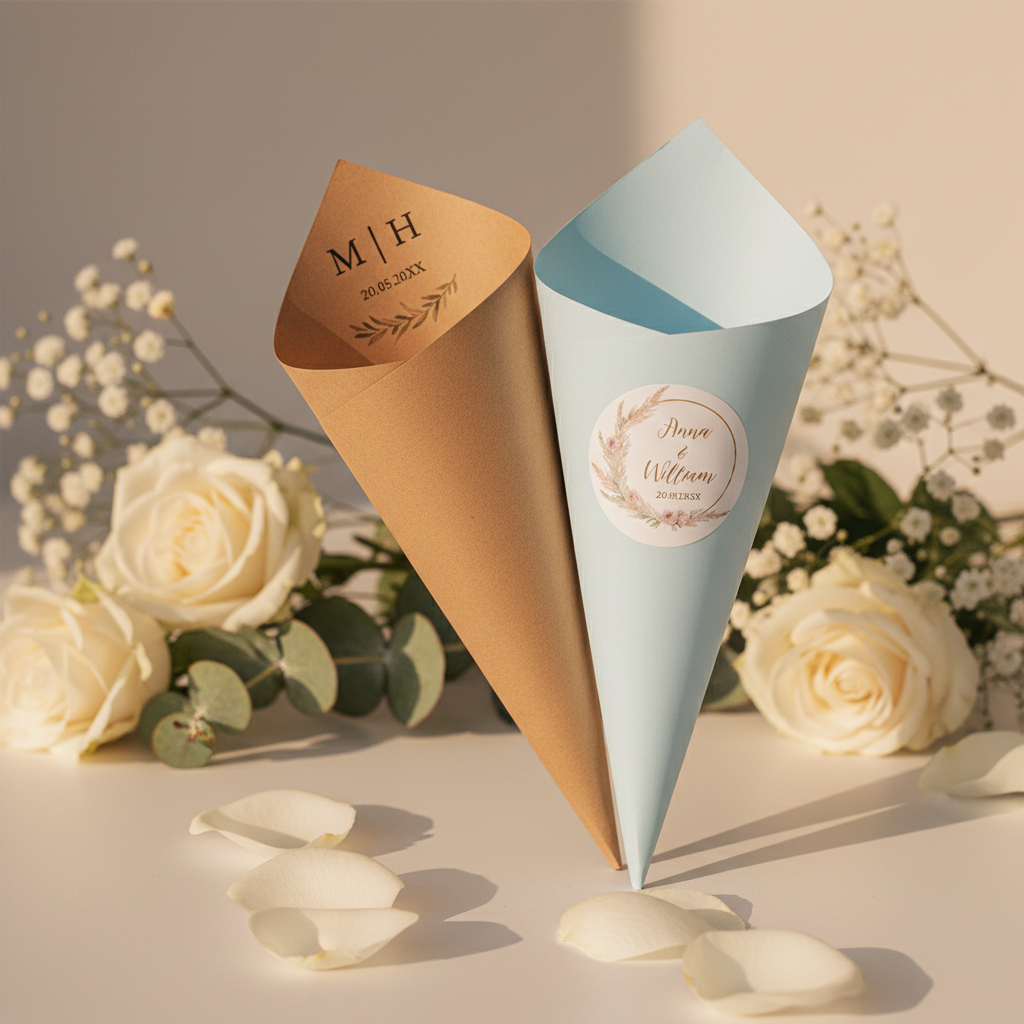 קונוסי קונפטי לחתונה (30 יח')