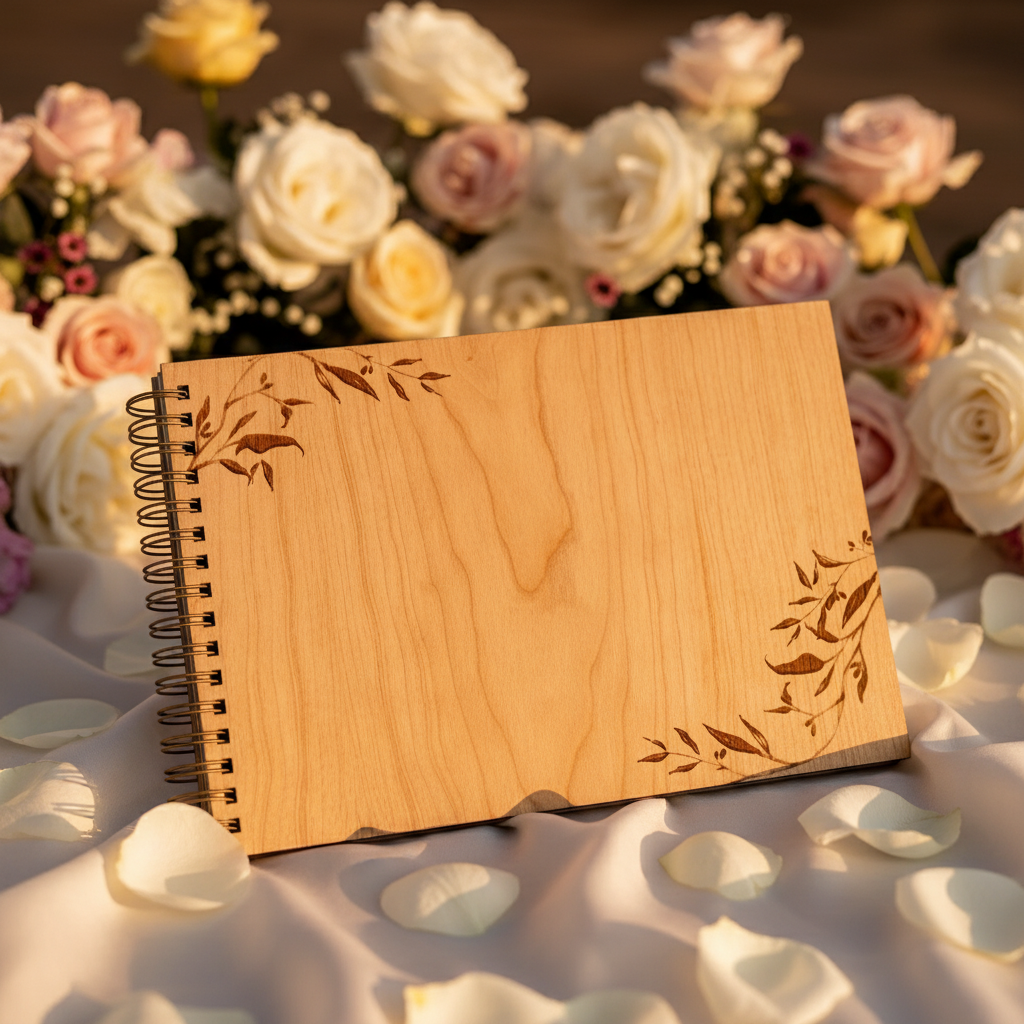 ספר אורחים מעץ לחתונה