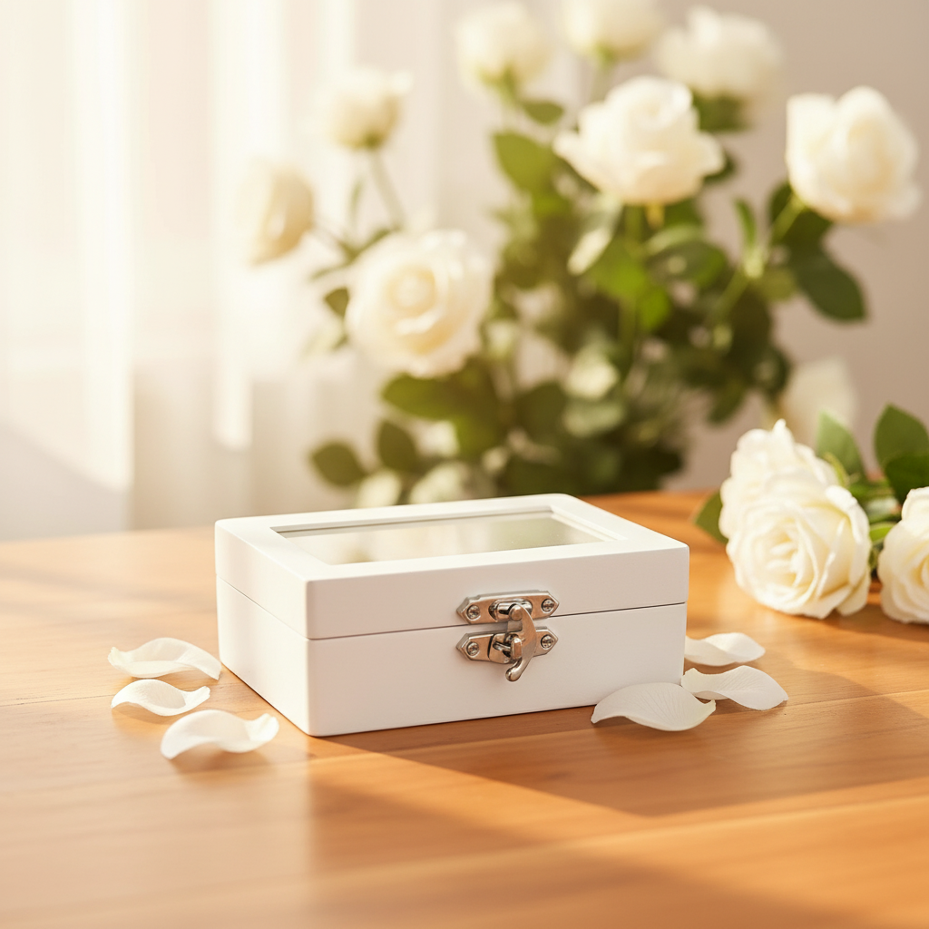 קופסת טבעות חרוטה לחתונה