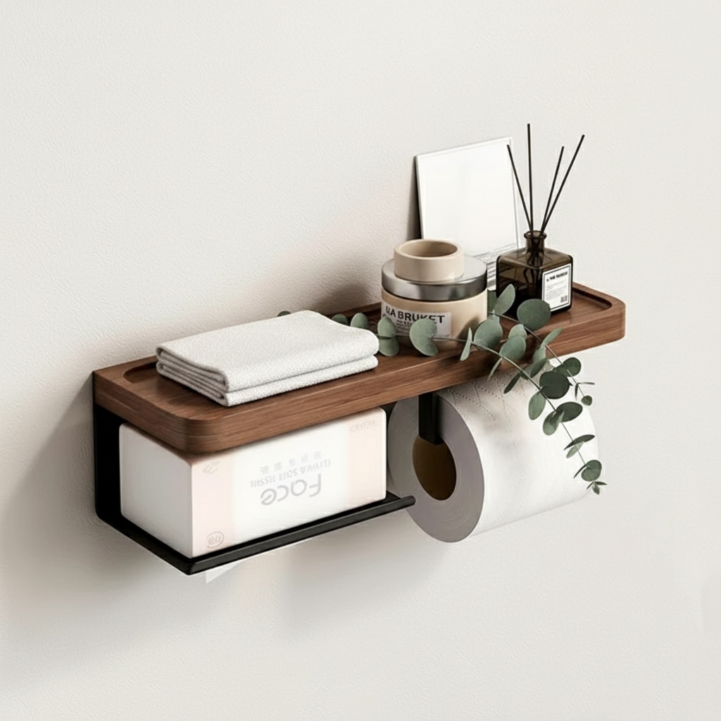 מתקן נייר טואלט מעץ