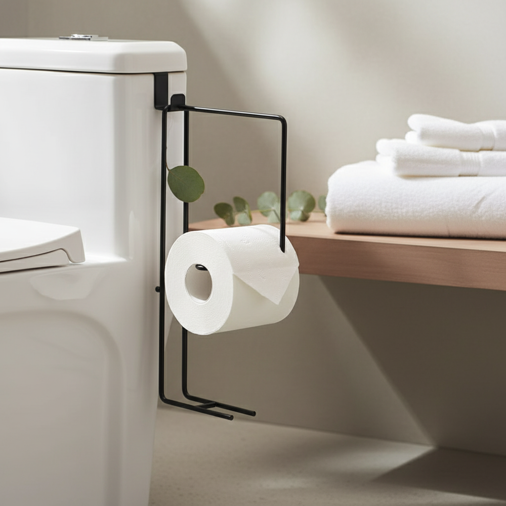 מתקן נייר טואלט שחור